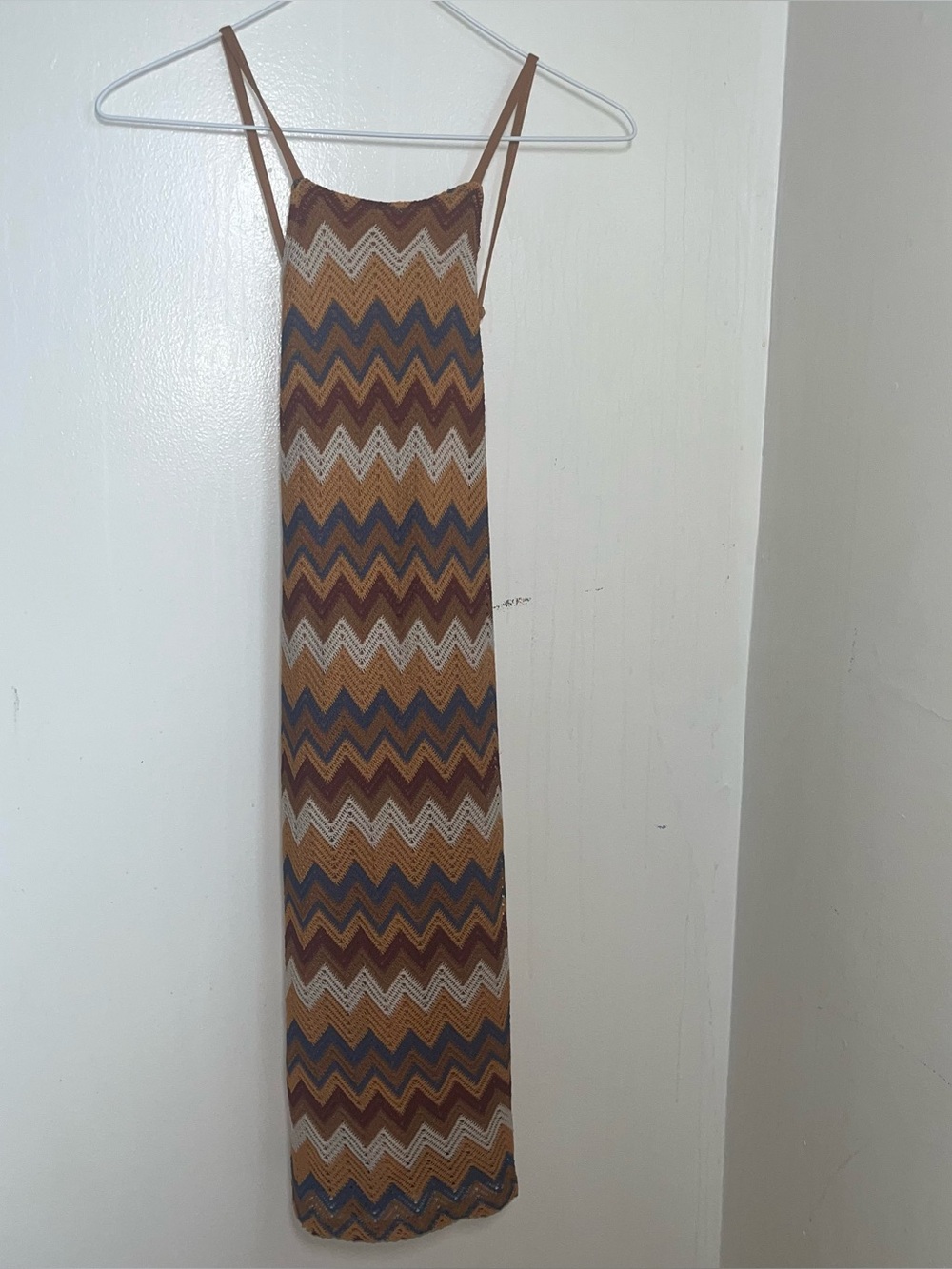 Almost Famous chevron knit bodycon maxi dress